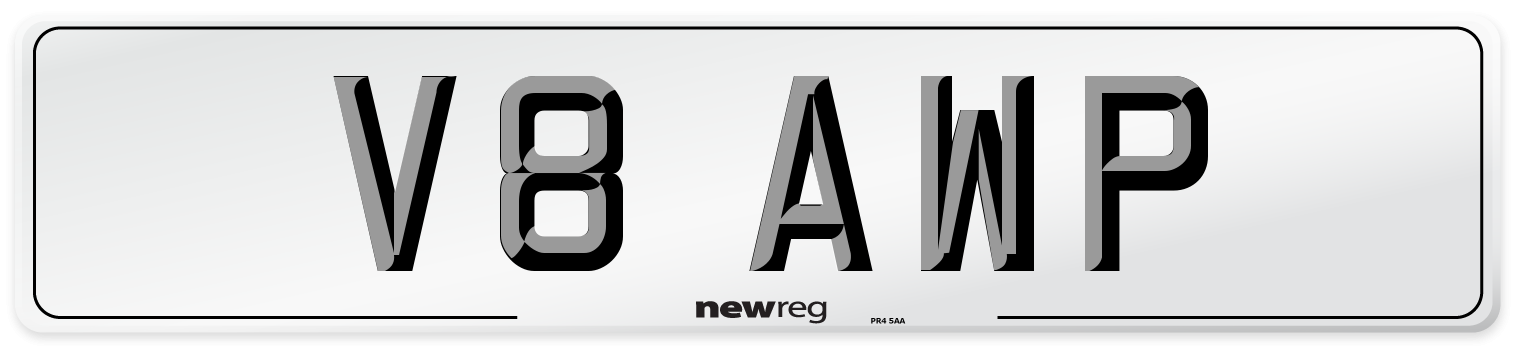 V8 AWP Number Plate from New Reg